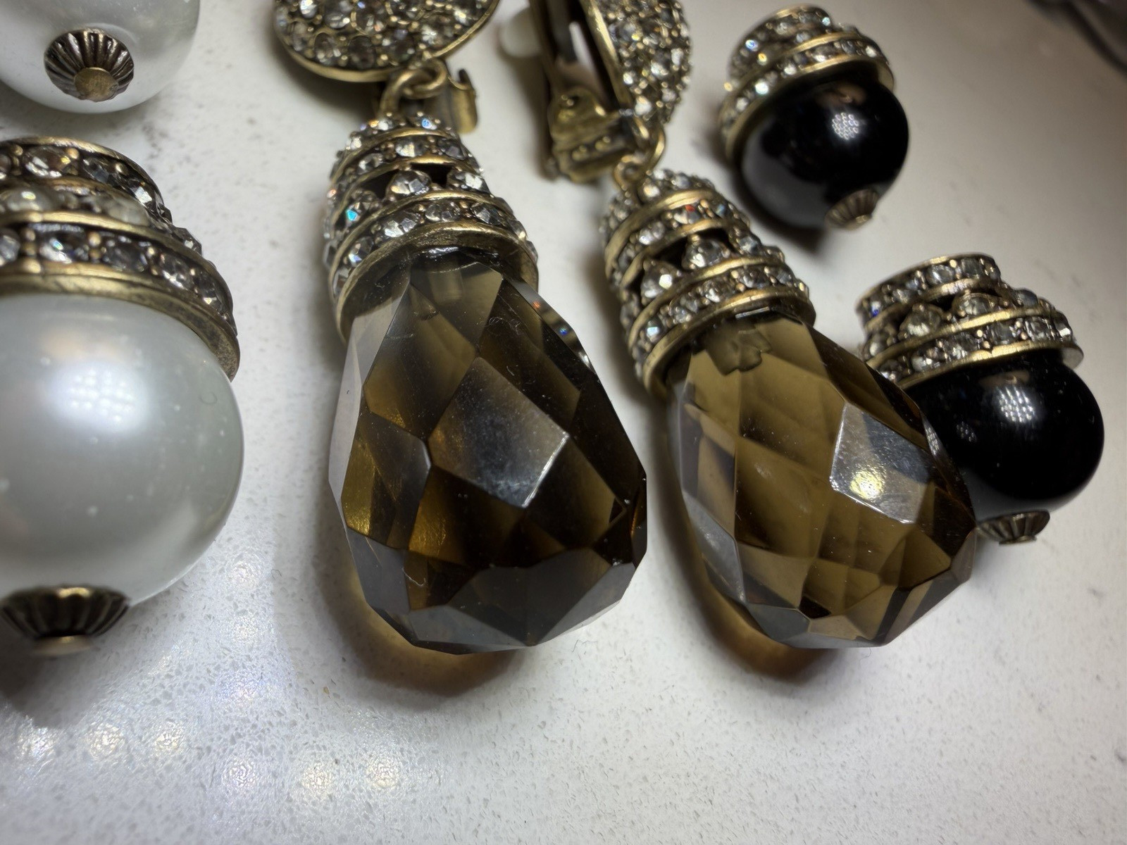 Heidi daus interchangeable earrings set pearl bla… - image 4