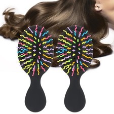2x ABS Household Anti Static Hairdressing Gasbag Comb Travel Portable Massag NEW