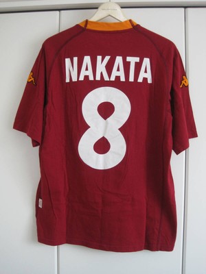 Rare Italian made Kappa AS Roma Hidetoshi Nakata uniform T-shirt