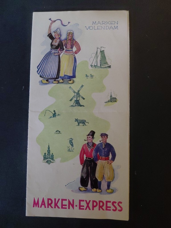 Marken Express Volendam Holland Travel Brochure Vintage 1953 Europe