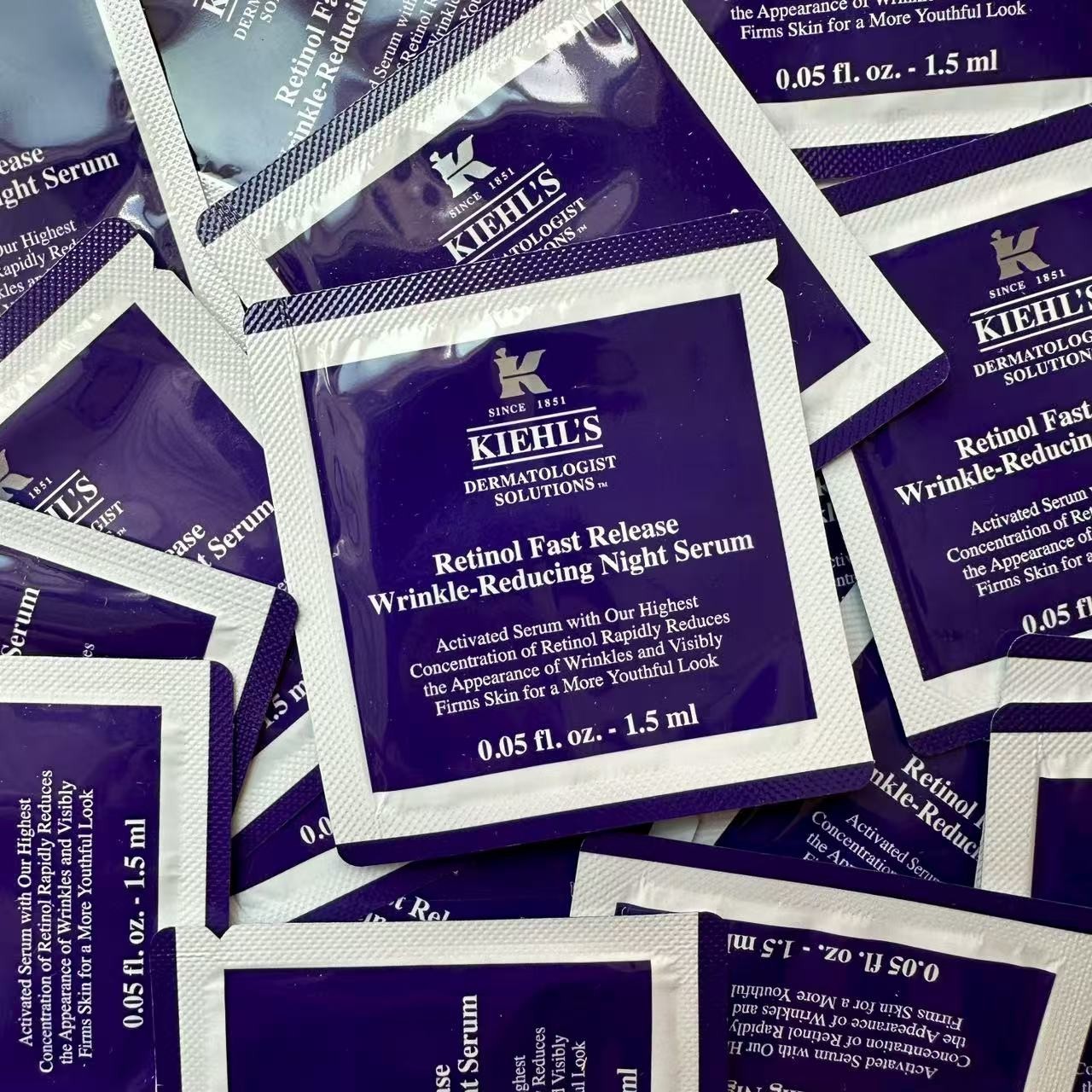 Kiehl’s Retinol Fast Release Wrinkle Night Serum 1.5ml each– 10 / 20 / 30 pcs