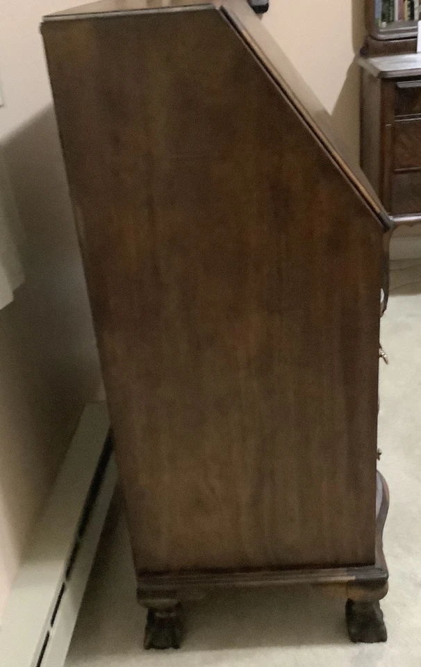 Antiguo escritorio desplegable de caoba para John Wanamaker Nueva York Foto 3 de 4