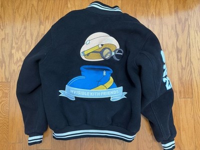 KITH x Invisible Friends Wool Varsity Jacket Bomber Mens Size XL