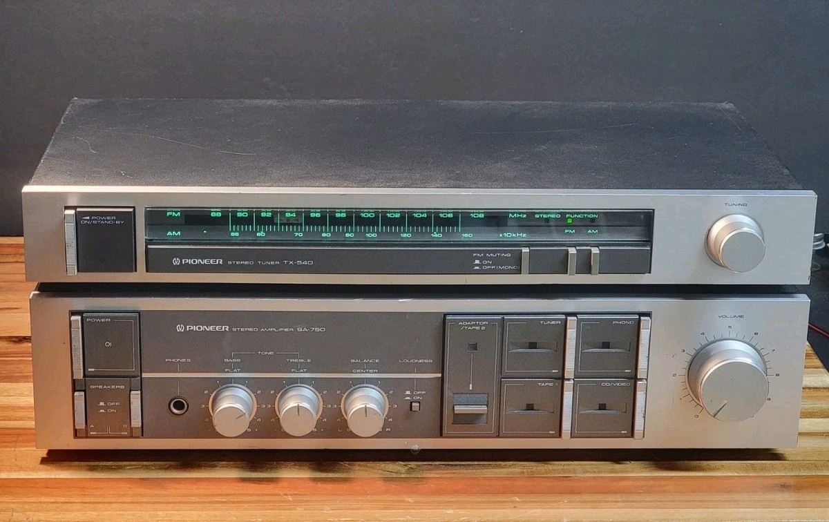Vintage Pioneer SA-750 Amp/Tuner TX-540 Combo Stack | eBay