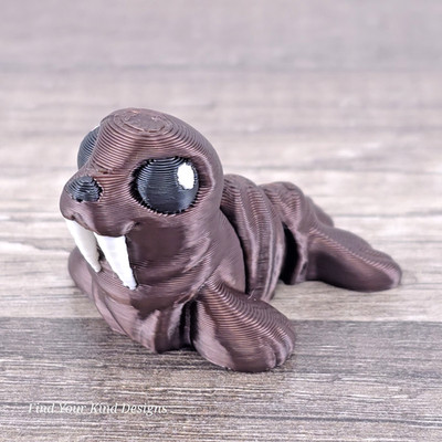 Walrus Hatchling 3D Articulated Flexi Fidget- Desk Pet- Easter Basket Stuffer