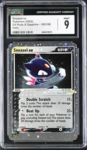2003 Pokémon Sneasel ex HoloEX Ruby & Sapphire #103 CGC 9
