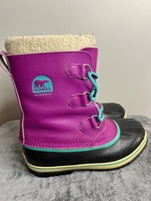 Sorel Youth Yoot Pac TP Insulated Waterproof Bright Plum Winter Boots SZ 6