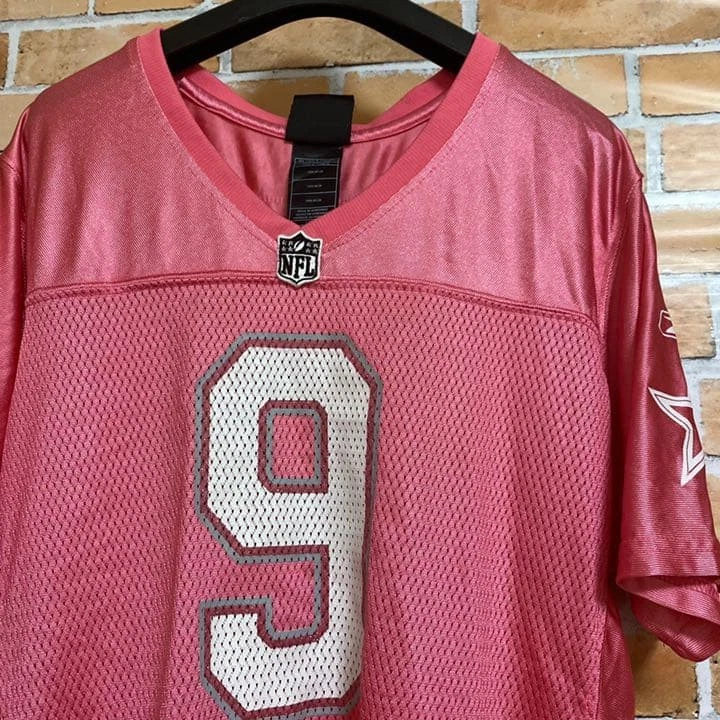 Camiseta Reebok NFL Dallas Cowboys Tony Romo Rosa Tamanho 55 - Colecionável Raro - Imagem 2 de 4