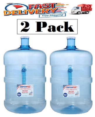 #ad #ad Large Reusable 5 Gallon Water Bottle Jug Container BPA Free Home Office 2 Pack $35.94