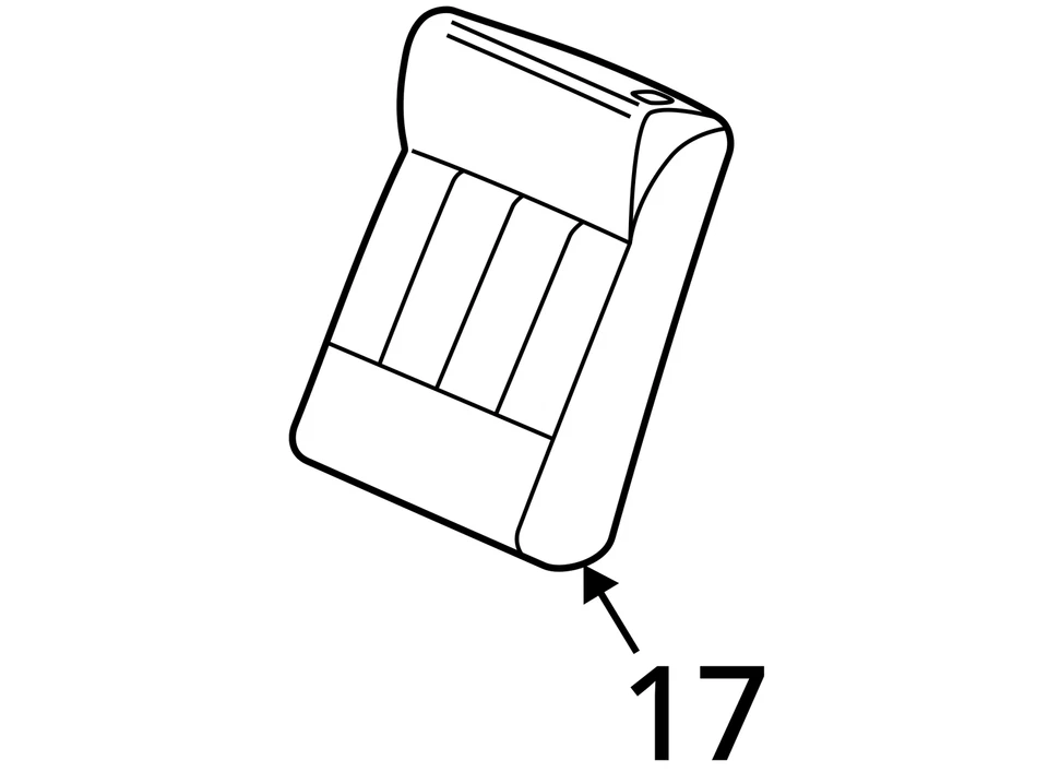 SE ADAPTA A 2003-2004 SATURN L300 L200 CUBIERTA ASM R/ASIENTO BK CUSH 22694689 - NUEVO OEM Foto 3 de 3