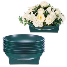 9-Pack Floral Arrangement Bowls, 6.3 Inch Floral Foam Bowl [Green]