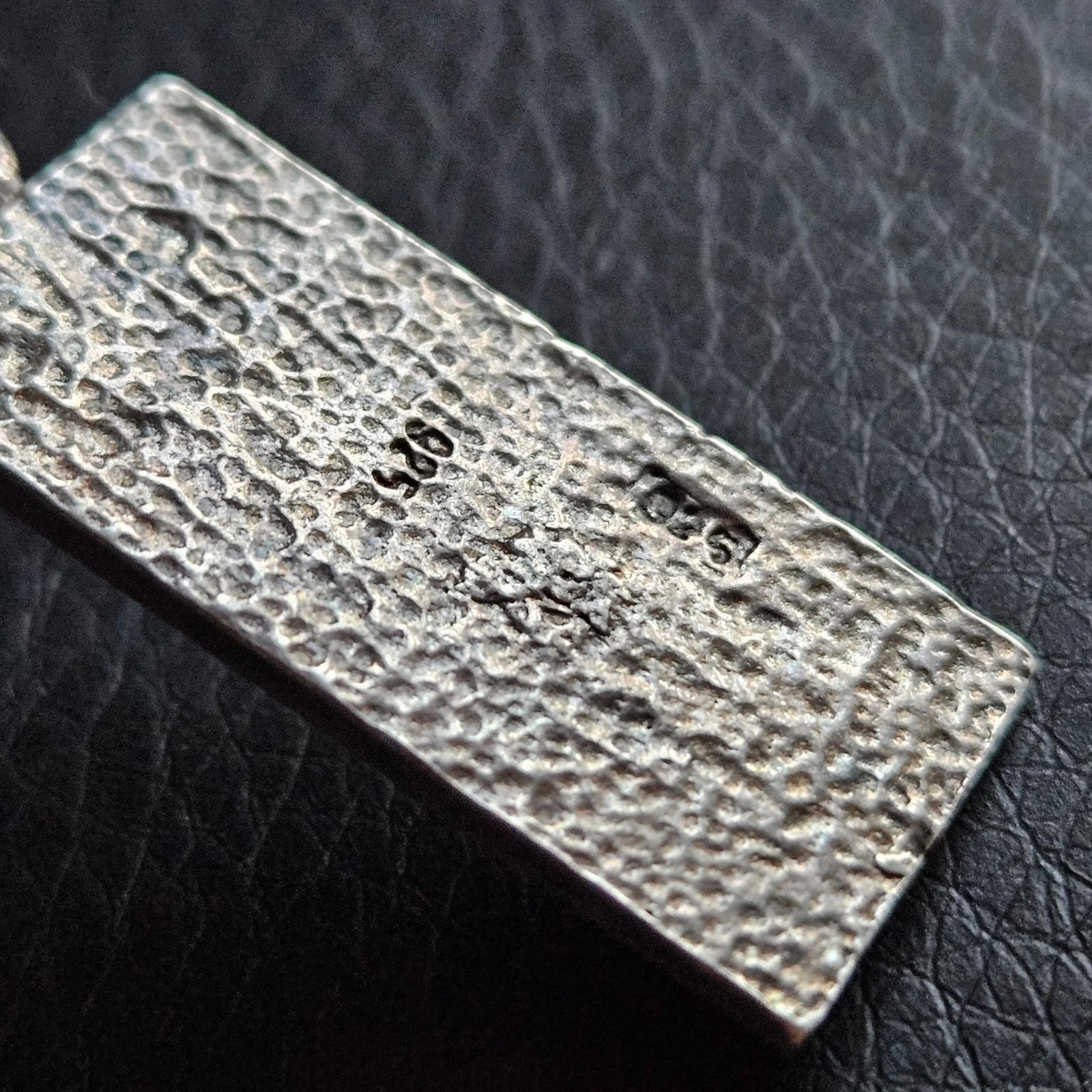 Rectangular Cellar Plate Pendant Solid Silver Res… - image 7