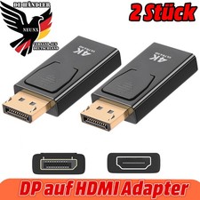 2x Displayport DP auf zu HDMI Adapter Konvert...