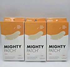 Lot of 3 Hero Cosmetics, Mighty Patch, Chin, 30 Hydrocolloid Chin Patches