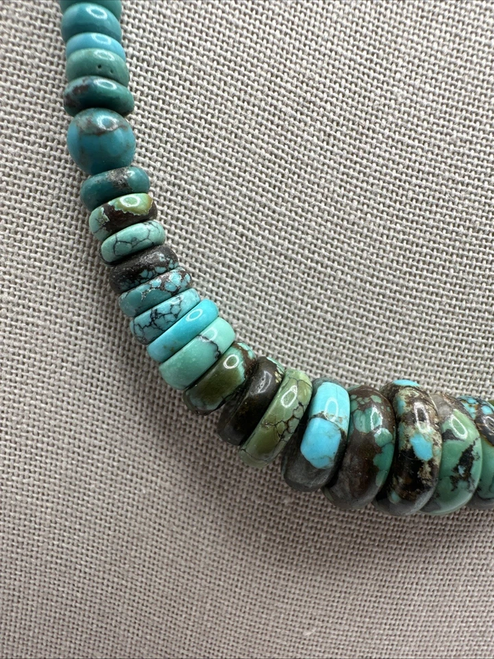 Jay King Natural Sacred Cloud Mountain Turquoise Sterling Silver Disc Necklace - Image 3 of 4