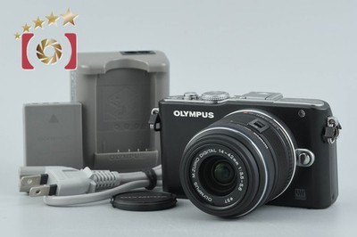 Shutter count 4,118 Olympus PEN Lite E-PL3 Black 12.3 MP 14-42 Lens from Japan