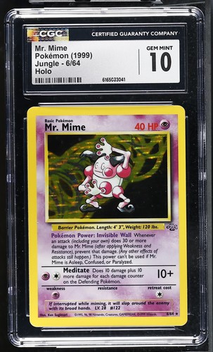 Mr. Mime (Unlimited) graded CGC 10 for sale on eBay