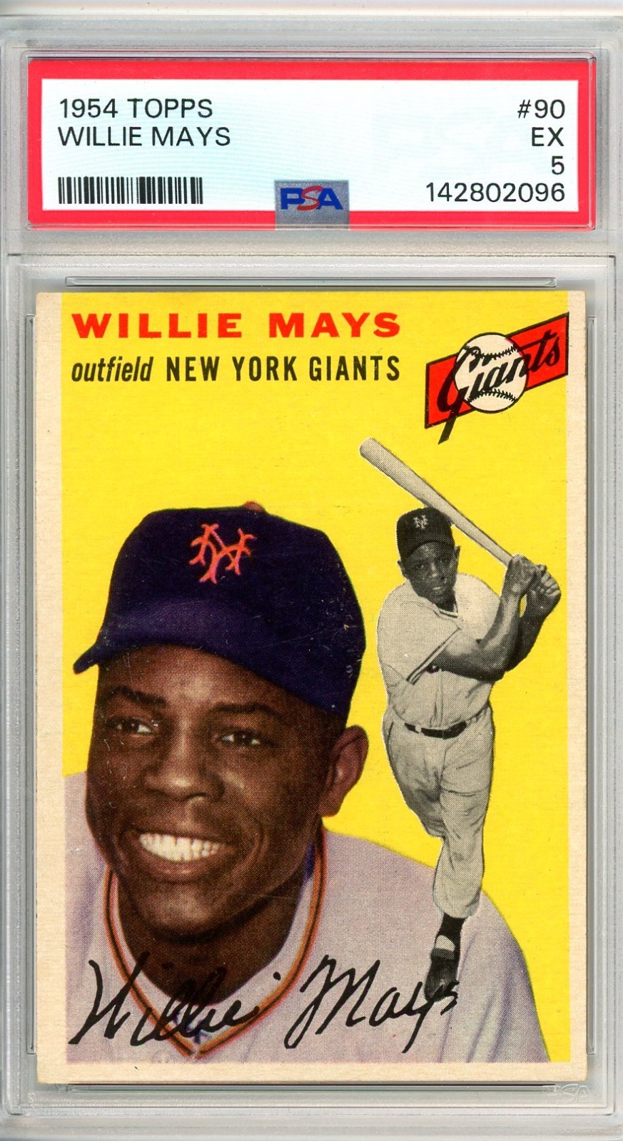 1954 Topps WILLIE MAYS #90 PSA Grade 5 EX-Cond "INVEST No Reserve 6 Looks"