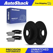 Rear Drilled Slotted Brake Rotors Ceramic Pads for Honda Accord Acura TSX