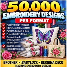 Bruder Babylock Bernina Deko, Stickdesign Dateien ohne Abo USB
