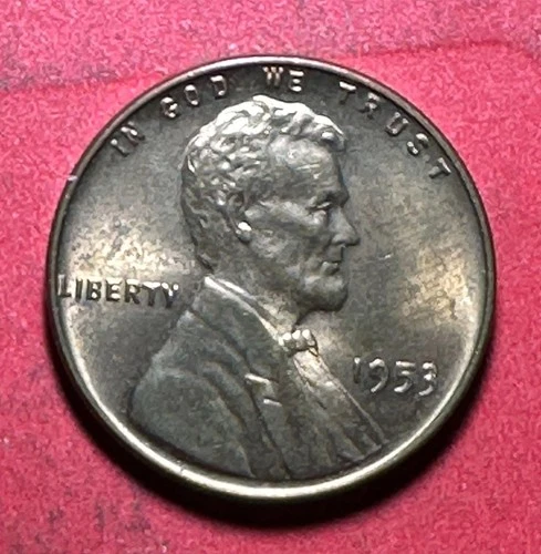 1953 Choice Uncirculated LINCOLN CENT "FULL RED" "Philadelphia" Mint! Coin!