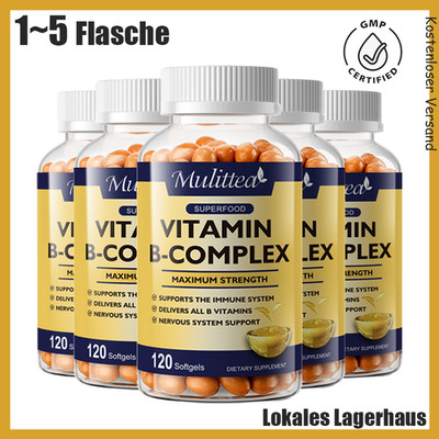 Vitamin B Komplex B12  Hochdosiert mit Vitamin C Energie, Nerven, Leistung