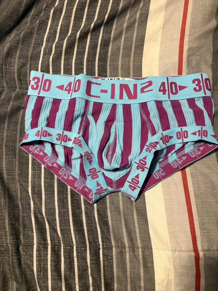 C-IN2 Men's H+A+R+D fly front trunks Underwear Size L boaz blue- NWT! - Image 3 of 4