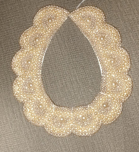 Vintage Glentex faux pearl beaded collar necklace, made in Japan