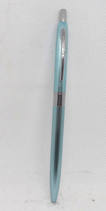 Sheaffer Vintage Early Blue and chrome Aluminum Ball Pen-working--used