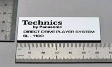 Technics SL-1110 Turntable  Equipment Badge Logo Premium Silver With Adhesive