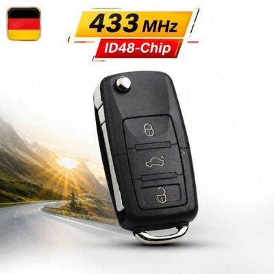 434Mhz Funk Schlüssel ID48 Chip Für VW Golf Bora Beetle Passat Polo 1J0959753DA
