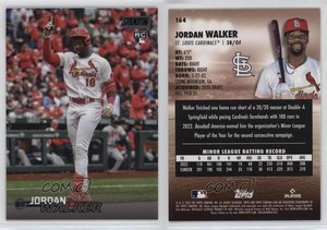 2023 Topps Stadium Club Black Foil Jordan Walker #164 Rookie RC