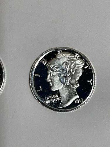 1 GRAM (g) .999 fine silver round MERCURY DIME Design (FREE SHIPPING!)