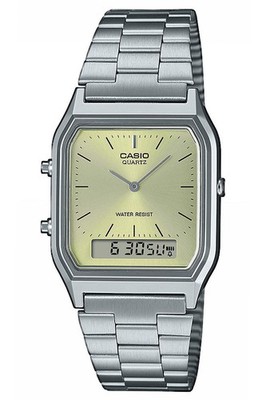CASIO Armbanduhr Collection Edgy Silber/Hellgrün AQ-230A-9AMQYES