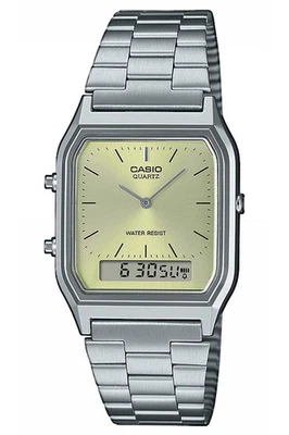 CASIO Armbanduhr Collection Edgy Silber/Hellgrün AQ-230A-9AMQYES - Bild 1 von 2