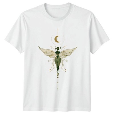 Elegantes Mottenfee Mondgöttin Damen T-Shirt Himmlische Mythologie