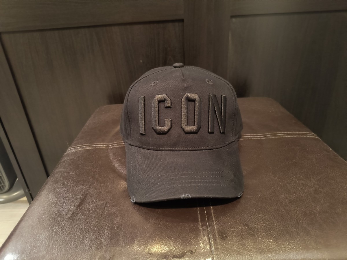 Dsquared Hat Adjustable Distressed black