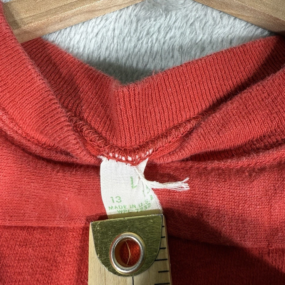 Camiseta de fútbol americano de colección para hombre L (se adapta a S) roja/gris años 50 60 Ohio EE. UU. Rugby Foto 4 de 4