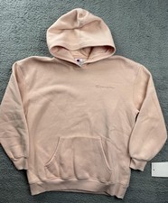 Champion Hoodie Girls Youth Medium 10/12 Pink Pullover Fleece Embroidered Logo