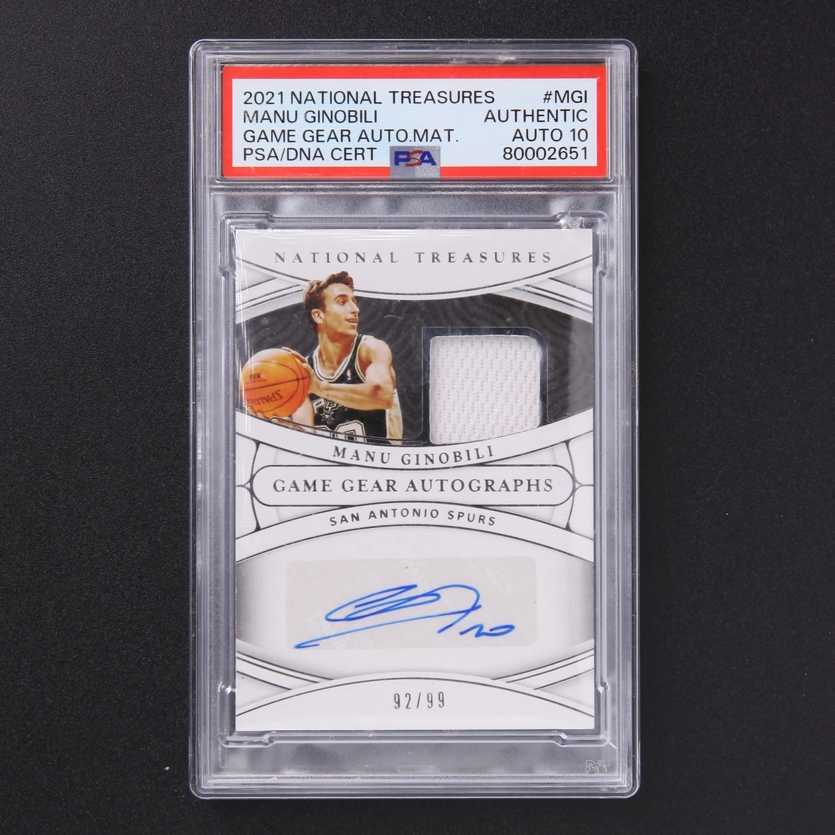 Manu Ginobili Basketball Autographed Sports Trading Cards