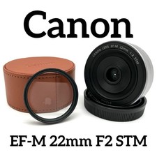 Canon EF-M 22mm F2 STM Silver Lens Excellent Condition with Accessories
