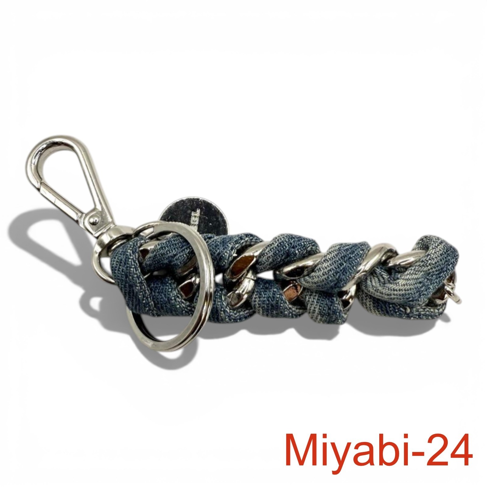 Diesel Denim Logo Charm Keychain 4.7in Casual Used thumbnail 2