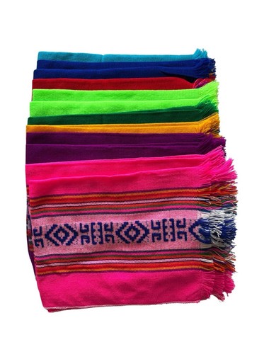 12 Vibrant Mexican Tortilla Napkins & Placemats 18.11"x 24.80" Multicolor - Picture 2 of 8