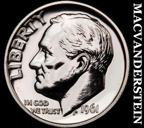 1961 Roosevelt Dime- Silver Choice Gem Proof Luster #i2041