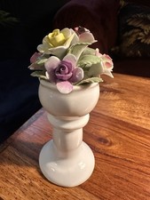 Staffordshire Abbydean Bone China Floral Posy Podest Vase Ornament 11,5 cm