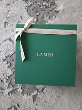 LA MER Empty GIFT BOX in Green New With Ribbon 8*8*5 And Tissue
