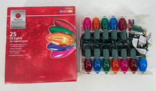 Home Accents Holiday 25 Multi-Colored Incandescent C9 Lights 24ft Lighted Length
