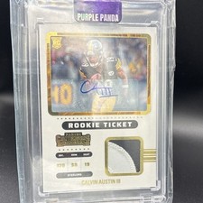 2022 Panini Contenders Calvin Austin III Rookie Autograph Steelers Card