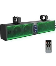 KEMIMOTO 25" Metal UTV Sound Bar 6-Speaker Waterproof Bluetooth RGB Golf CZO