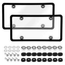 2x Unbreakable License Plate Cover Frames Shields Holder Fits Standard Us Plates 2x Unbreakable License Plate Cover Frames Shields Holder Fits Standard Us Plates
